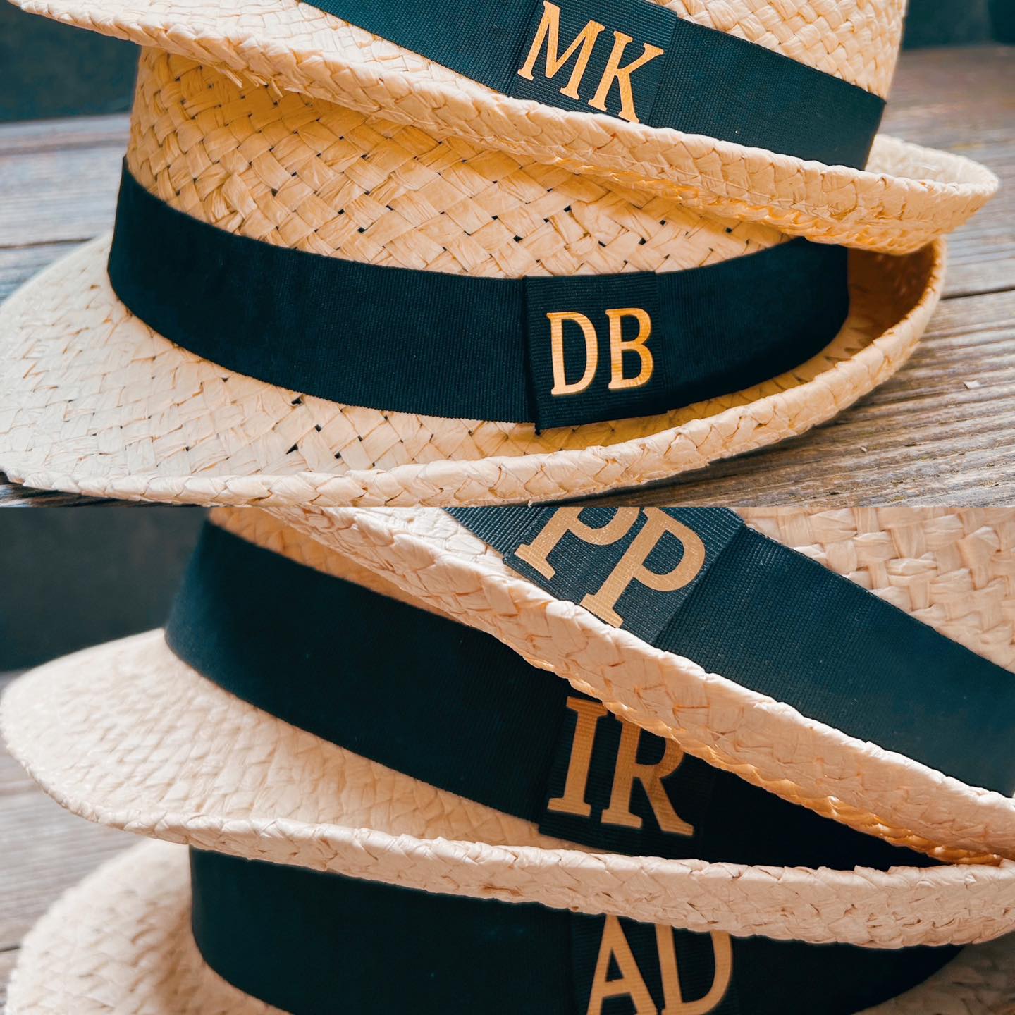 Kapa za na plažo z začetnicami - praznična