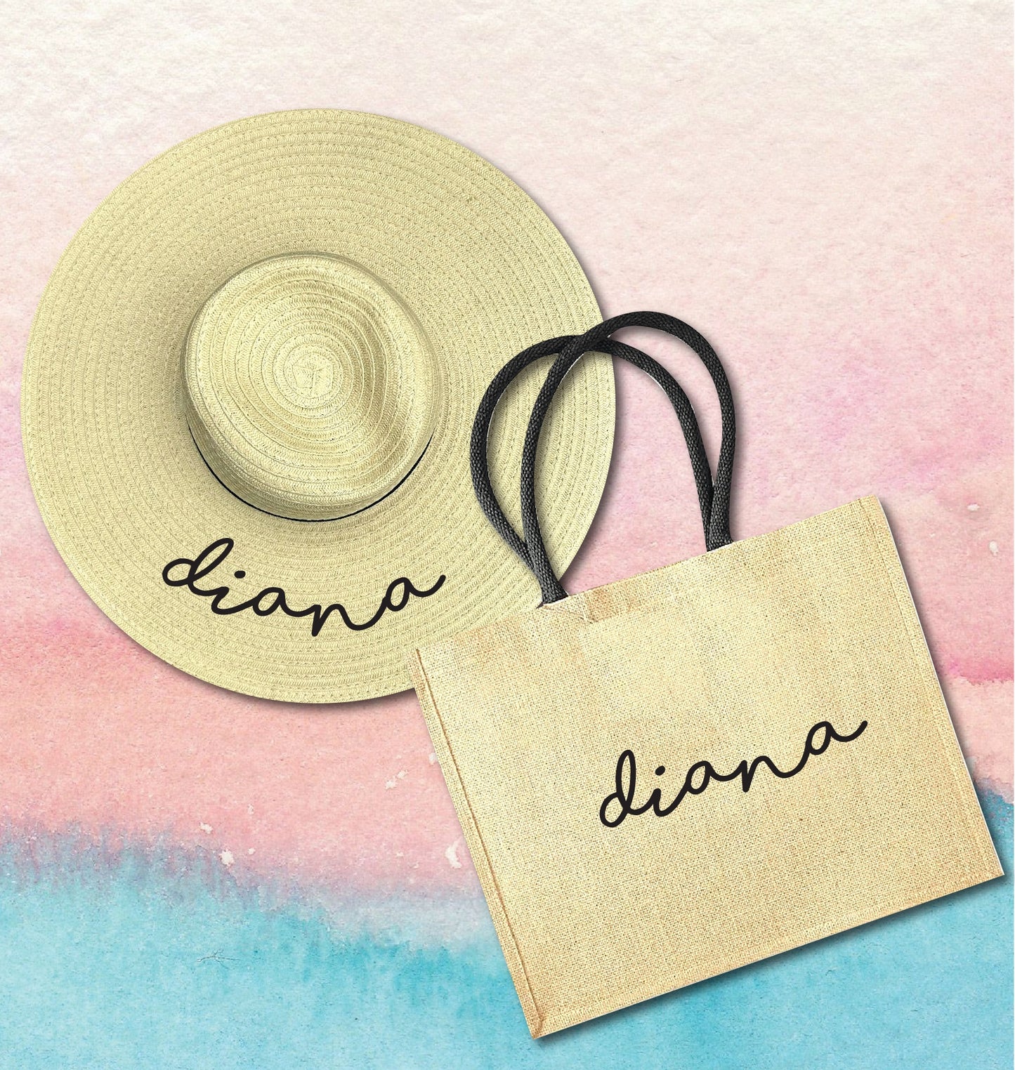 Beach set (tote+ hat)