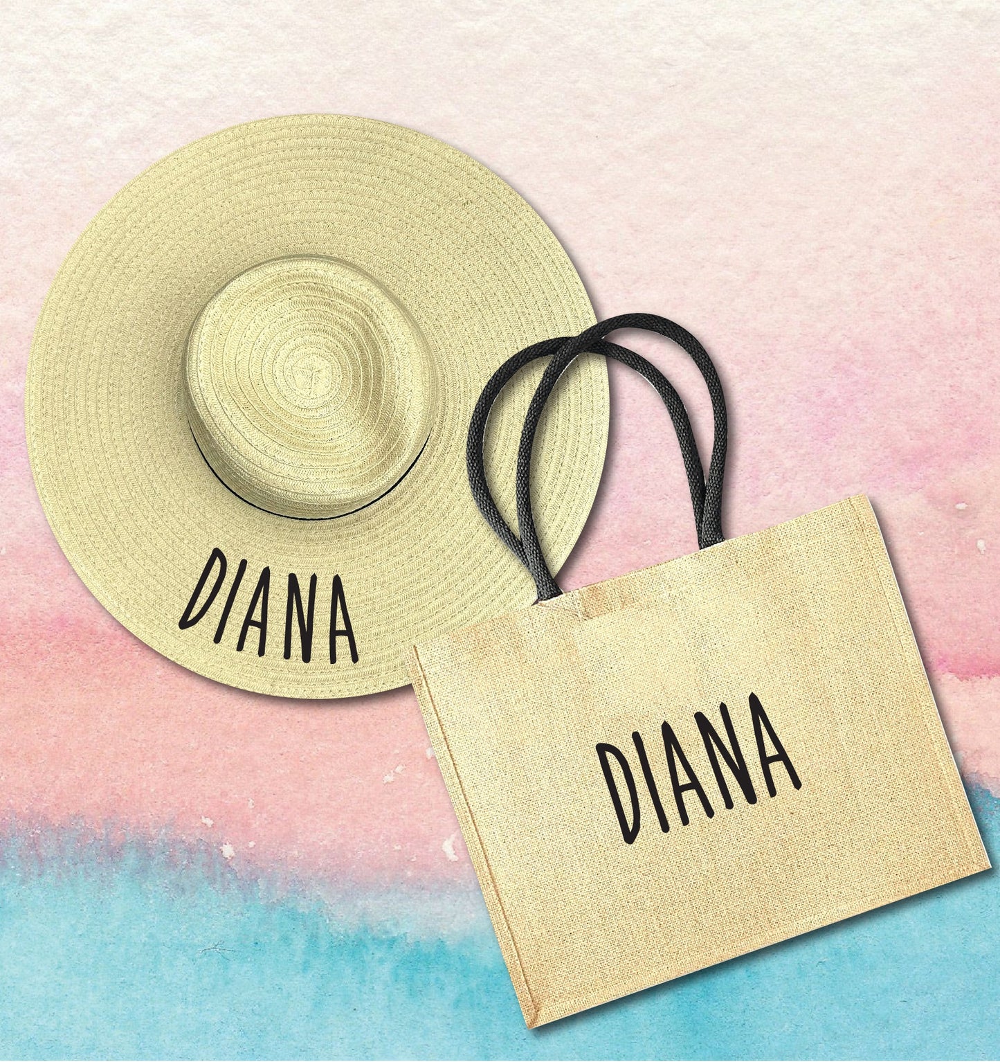 Beach set (tote+ hat)