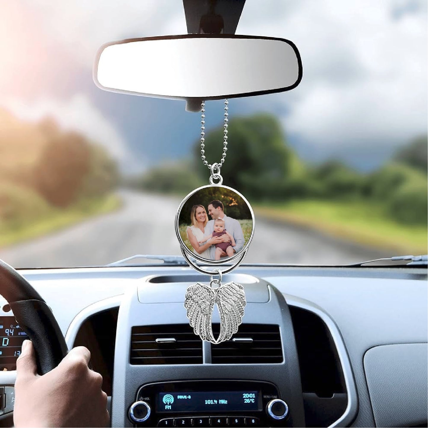 Double sided mirror pendant - luxe