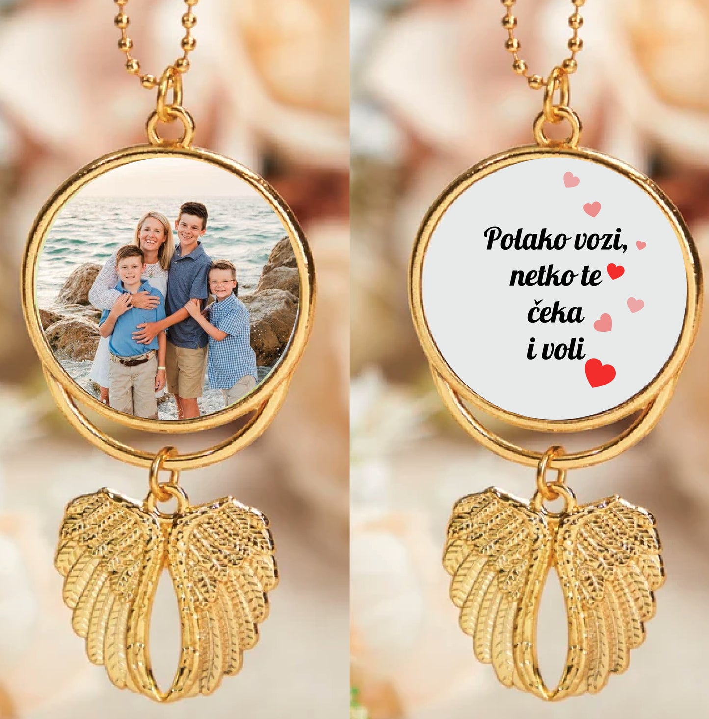 Double sided mirror pendant - luxe