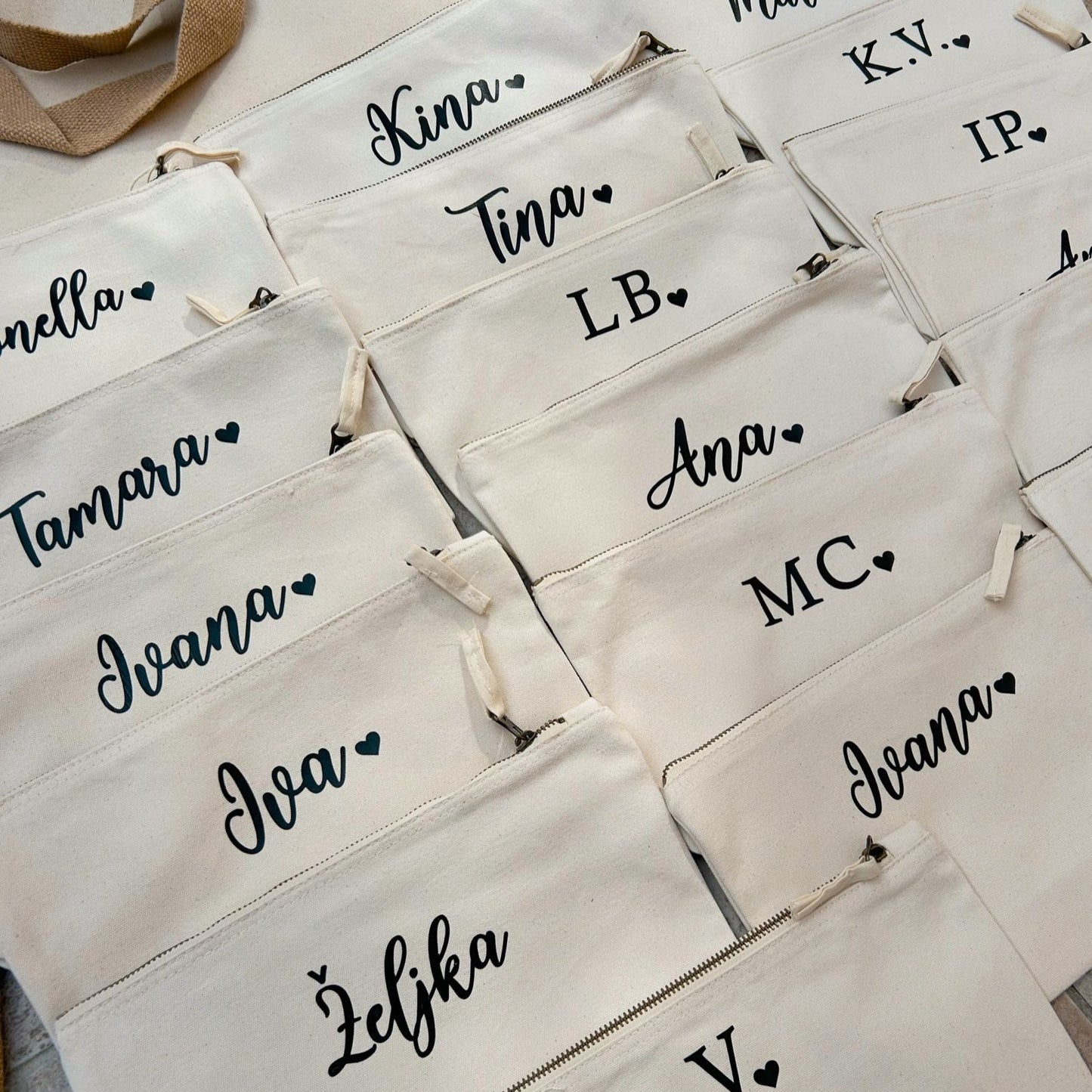 A set of personalized bags