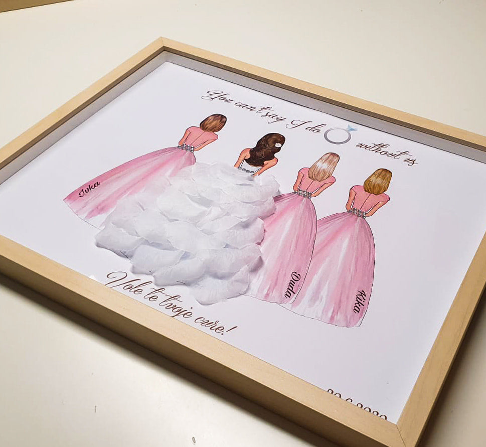 3D frame "Bridesmaids"