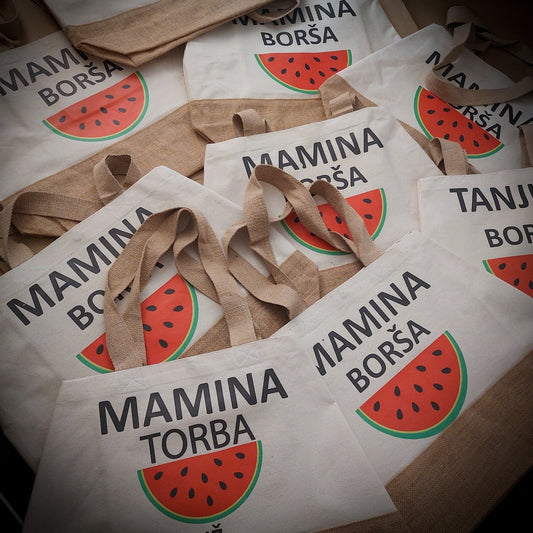 Jutena canvas torba - mamina borša/torba