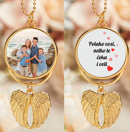 Dvostranski obesek z ogledalom - luxe