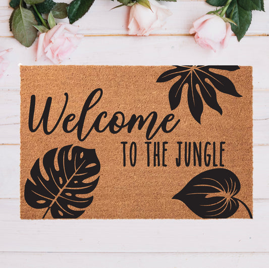 Personalized doormat "Welcome to the jungle"